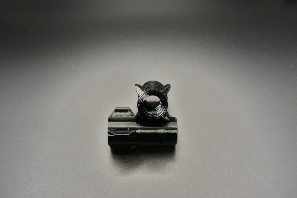 Black threaded adapters for the NateChrony ballistic chronograph for all air rifles and air guns.